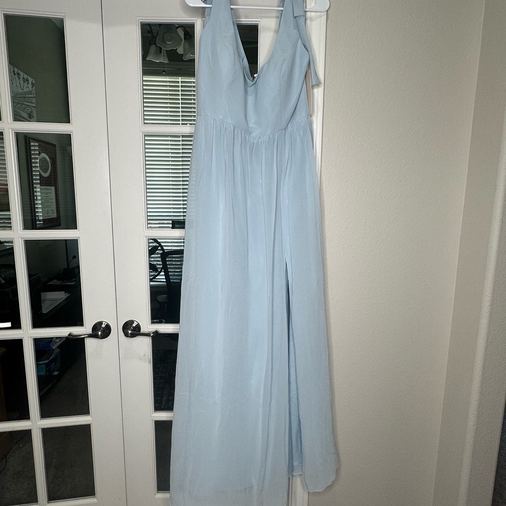 Bowie Sky Blue Chiffon Maxi Dress